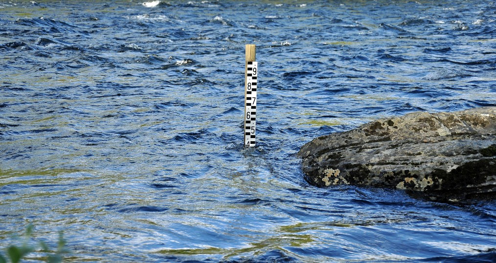 Vattenstånd vid Sjöforsen den 25 juni